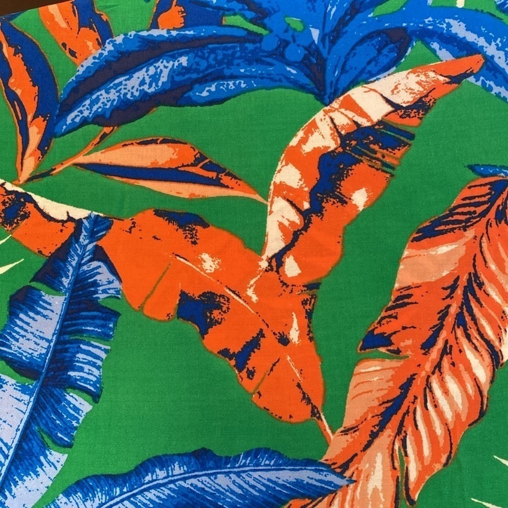 Free Market by Flying Tomato scoop elastic neck short sleeve tropical dress L - Picture 4 of 8